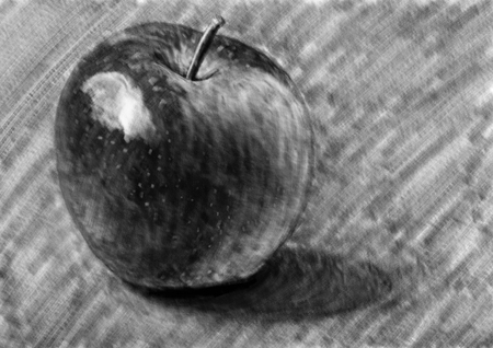 Apple. Digital drawing.の写真素材