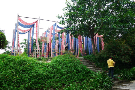 Tourist in the Guangzhou Lingnan Impression Gardenのeditorial素材