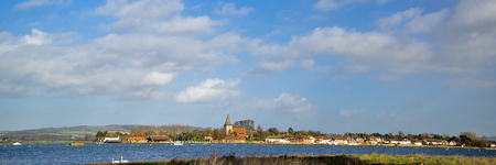 Panorama of Bosham in Chichester Harbourの写真素材