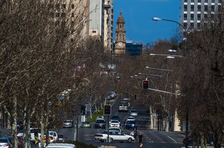 Adelaide Autumn day looking towards Adelaide Town Hallのeditorial素材