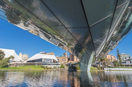 Adelaide views along the River Torrens walkwayのeditorial素材