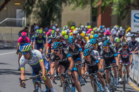 Adelaide Australia 2015 January 25 The Tour Down Under races around the beautiful city streets  of Adelaide.のeditorial素材