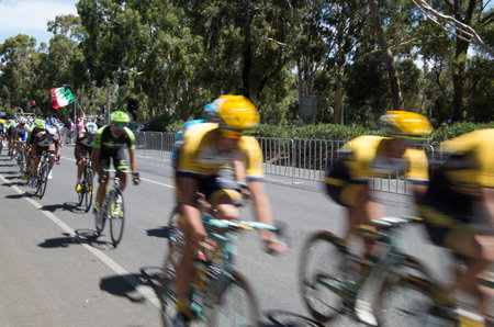 Adelaide Australia 2015 January 25 The Tour Down Under races around the beautiful city streets  of Adelaide.のeditorial素材