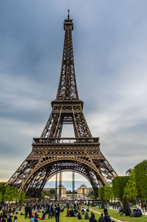 The Eiffel Tower in Paris, France  is a world famous Landmarkのeditorial素材