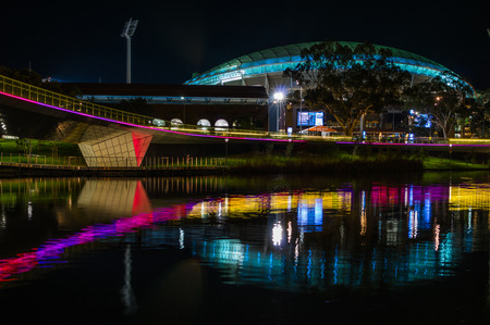 Adelaide, Australia - SEP 5, 2015: Night time shots showing some of Adelaides beautiful city...
