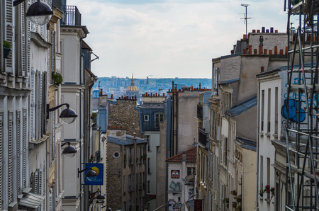 Paris France 2014 April 21,  The Montmarte district of Paris is an historic entertainment area  of  Parisのeditorial素材