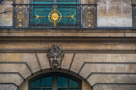 Paris France 2014 April 23,  Details on the historic buildings and roadways around Parisのeditorial素材