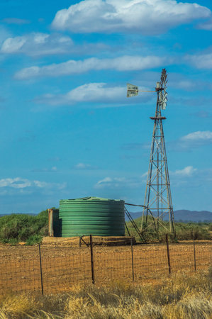 Windmill in the  Flinders Ranges National Park located in outback South Australia