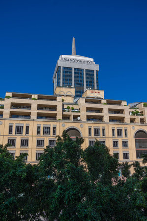 Sandton Johannesburg 27 March 2016 The Nelson Mandela Square is a public space and shopping areaのeditorial素材