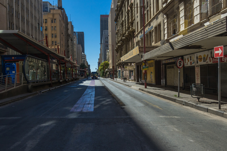 Johannesburg, South Africa 28 March 2016 The Johannesburg central business district in the older part of townのeditorial素材