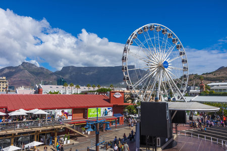 Cape Town South Africa March 20 2016  The Victoria and Alfred Waterfront district is a commercial and residential tourist area located in the Table Bay Harbourのeditorial素材
