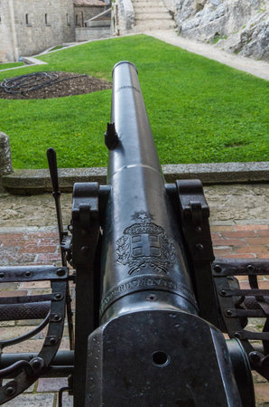 San Marino, Italy the castle of Rocca della Guaitaのeditorial素材