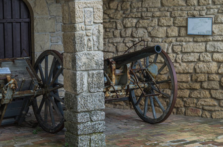 San Marino, Italy the castle of Rocca della Guaitaのeditorial素材