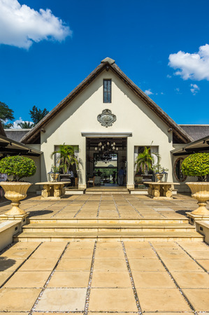 Livingstone Zambia 30 March 2016 The Royal Livingstone Hotel is  a beautiful and elegant resort and located a short walk from the Victoria Fallsのeditorial素材