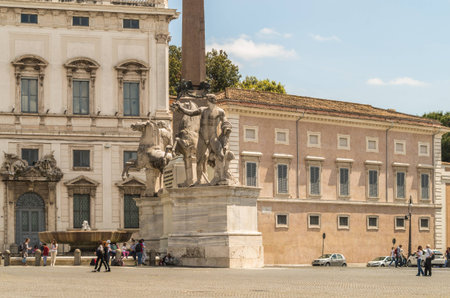 Rome Italy 11 May 2014 The streets of Rome have an abundance of people and historical architecture everywhere you look.のeditorial素材