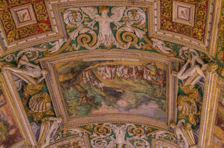 Vatican City Italy 10 May 2014 , The Vatican Museum in Rome is full of historical artworks and architectureのeditorial素材