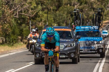 Adelaide South Australia 17 January 2017 The first stage of the Tour Down Under was gruelling in the 40 degree celsius heatのeditorial素材