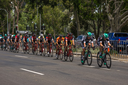 Adelaide South Australia 22 January 2017 The last stage of the Tour Down Under races around the street circuit of central Adelaideのeditorial素材