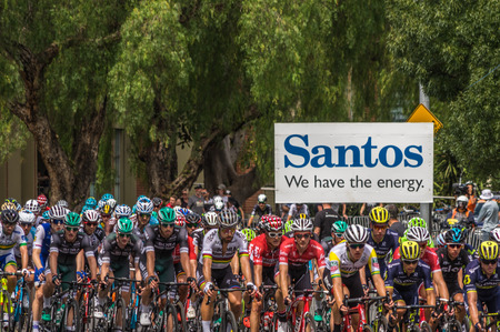 Adelaide South Australia 22 January 2017 The last stage of the Tour Down Under races around the street circuit of central Adelaideのeditorial素材