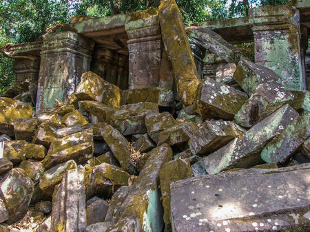 Cambodia has ancient temples and artifacts in abundance around  the city of Siem Reapのeditorial素材