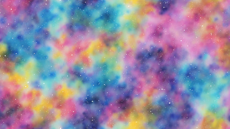 watercolor rainbow gradient galaxy stars backgroundの素材