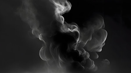 black smoke dark background mysterious magic surprise blurred magicalの素材