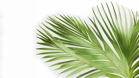 palm Leaf Painting white background Decorationの素材