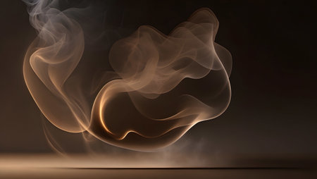 brown smoke dark background mysterious magic surprise blurred magical abstractの素材