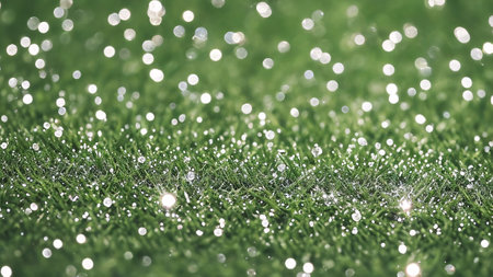 Sparkling diamonds sprinkled on the grass, luxury and mysteryの素材