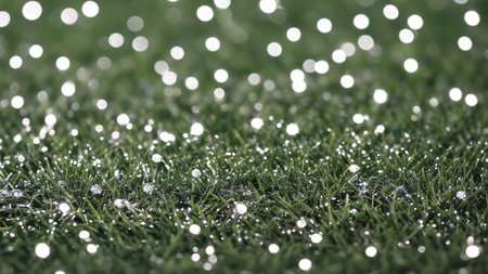 Sparkling diamonds sprinkled on the grass, luxury and mysteryの素材