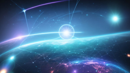 Future Sensing Satellite Technology High Speed Space Data Transmission Concept Networkの素材