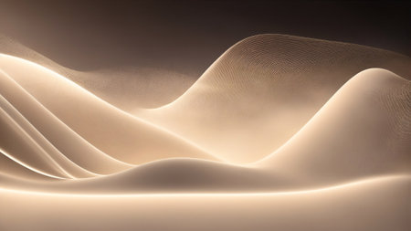 abstract beige wavy background, 3d renderの素材