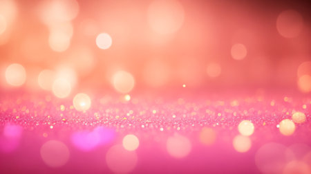 gold and pink glitter vintage lights background, defocused, bokehの素材