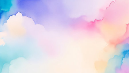 Abstract colorful watercolor for background, Digital art painting, Colorful backgroundの素材