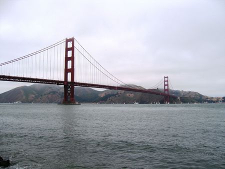 Golden Gate at duskの写真素材