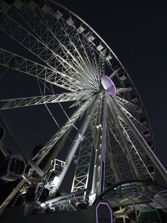 The new wheel of Perth at nightの写真素材