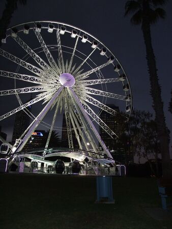 The new wheel of Perth at nightの写真素材