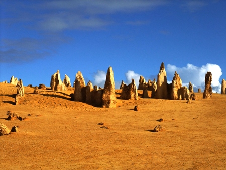 The Pinnacles Desert, Nambung National Park, Western Australiaの写真素材