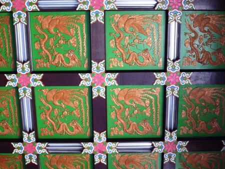 Chinese temple ceilingの写真素材