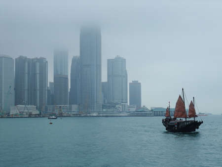 Hong Kong victoria harbourのeditorial素材
