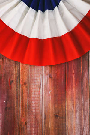 Baseball Summertime Background With Patriotic Buntingの写真素材