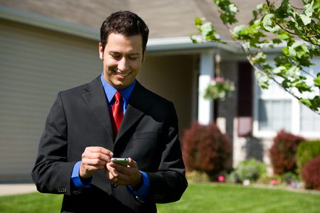 Home: Calling the Office About Houseの写真素材