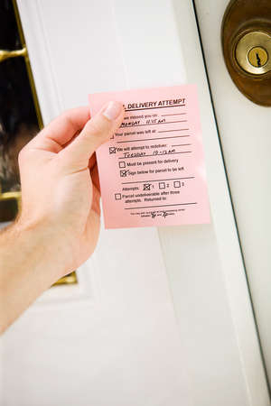 Delivery: Note for Failed Delivery Attemptの写真素材