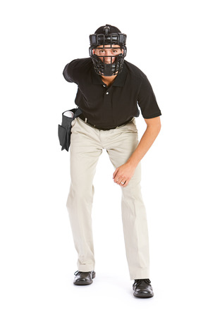 Baseball: Umpire Waits for the Pitchの写真素材