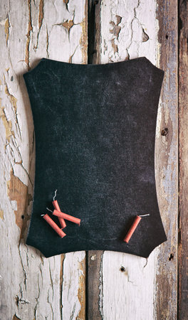 Summer: Blank Chalkboard With Firecrackers