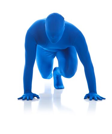 Blue: Ready to Start Raceの写真素材