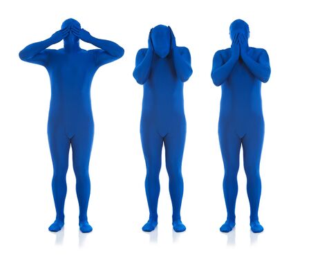 Blue: Hear No Evil, See No Evil, Speak No Evilの写真素材