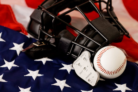 Baseball: Baseball and Umpire Equipmentの写真素材