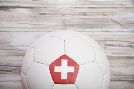 Soccer: Switzerland Soccer Ball Background For International Competitionの写真素材