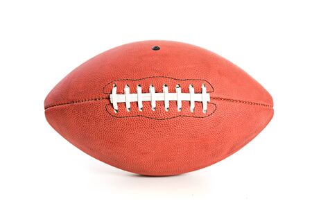 Football: Isolated Side View Of Footballの写真素材